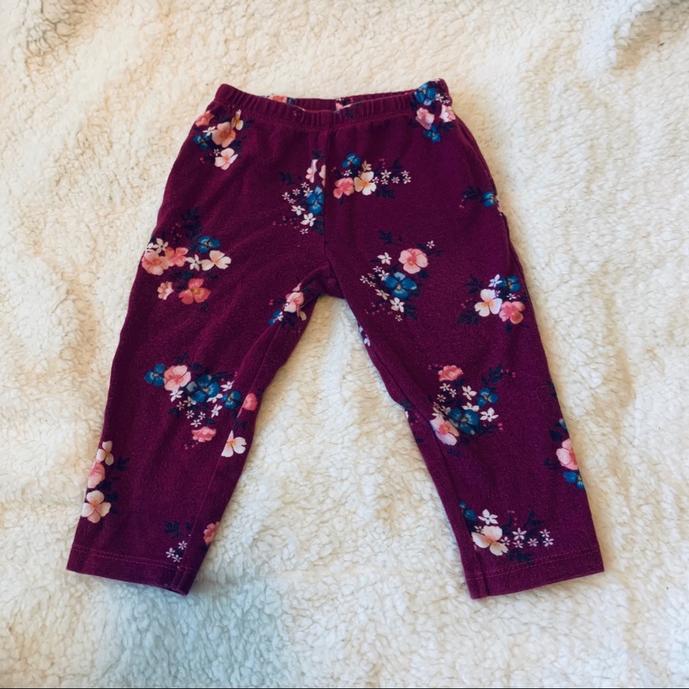 Carters 18 mo burgundy leggings